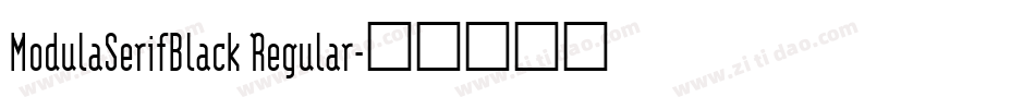 ModulaSerifBlack Regular字体转换